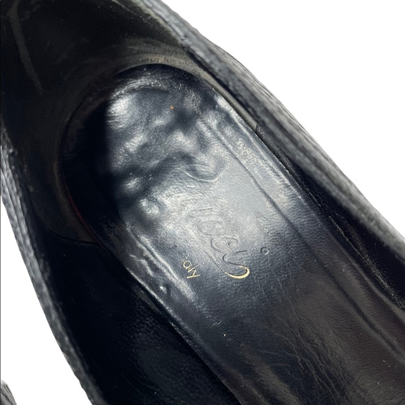 Gucci | Vintage Bamboo Horsebit Round Toe Leather Pumps 5.5B - Picture 10 of 12